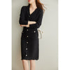 Qiu dong temperament socialite knitting two-piece autumn wind brim minus age paragraph small sweet wind leisure suit skirt