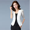 Plus Size Women Jacket Blazer Female Business Suit 3/4 Sleeve Notched Elegant Bleiser Mujer 2022 Spring Ladies Coat QH1035