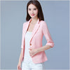Women Plaid Blazers and Jackets Suit Ladies 3/4 Sleeve Work Wear Blazer Plus Size Casual Female Outerwear  Coat QH1036