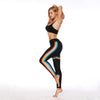 Sweet Leggings Summer Women Skinny Elastic Rainbow Print Sporting Leggings High Waist Pants Fitness Ankle-Length Leggins