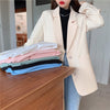 REALEFT 2022 Autumn Loose Pink Women's Blazers Female Formal Single Breasted Jackets Elegant Casual Outerwear Tops Pockets