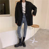 REALEFT 2022 Autumn Loose Pink Women's Blazers Female Formal Single Breasted Jackets Elegant Casual Outerwear Tops Pockets