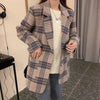 REALEFT 2022 Autumn Winter Classic Plaid Single Breasted Women's Blazers Female Formal Jackets Pockets Casual Outerwear Tops