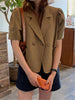 REALEFT Summer Spring Women's Blazer Cotton and Linen 2023 Single Breasted Solid Casual Loose Blazers Outwear Pockets Female