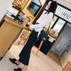 RG Korea Style Blouse Pants 2 Piece Set Business Work Office Wear White Shirt Top Stripe Black Pant Suits Autumn 2023