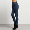 Skinny Denim Pants 2022 New Arrival Blue Mid Waist Casual Plain Jeans Blue Button Fly Zipper Fly Women Trousers