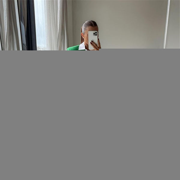 RR Green Feather Blazers Suits Women Single Breasted Suit Women Elegant A Line Split Mini Skirts Suits Female Ladies