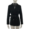 RR Spring Autumn Double Breasted Notched Blazers Women Office Lady Jackets Women Elegant Tie Belt Suit Female Ladies