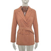 RR Spring Autumn Double Breasted Notched Blazers Women Office Lady Jackets Women Elegant Tie Belt Suit Female Ladies