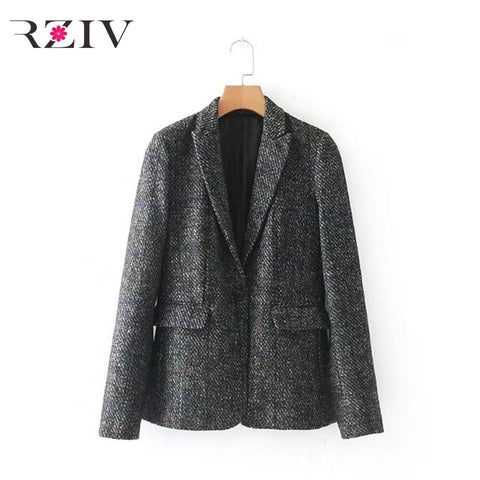 Spring 2022 women blazers and jackets long sleeve plaid suit leisure suit coat one botton blazer coat