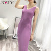 RZIV female slim casual solid color knit vest dress sling harness sweater dress big stretch
