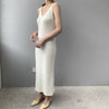 RZIV female slim casual solid color knit vest dress sling harness sweater dress big stretch