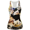 New Womens Tank Top Vest Pizza Cat/Shark/Poker/Lion 3D Printed Fashion Sleeveless T-shirt Camisole 21 Styles Dropship