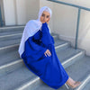 Ramadan Muslim Abayas Satin Maxi Dress Women Solid Color Hijab Dress Turkey Female Eid Abaya Dubai Islam Caftans Robe Kaftan