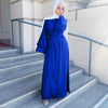 Ramadan Muslim Abayas Satin Maxi Dress Women Solid Color Hijab Dress Turkey Female Eid Abaya Dubai Islam Caftans Robe Kaftan