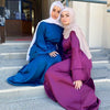 Ramadan Muslim Abayas Satin Maxi Dress Women Solid Color Hijab Dress Turkey Female Eid Abaya Dubai Islam Caftans Robe Kaftan