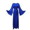 Ramadan Muslim Abayas Satin Maxi Dress Women Solid Color Hijab Dress Turkey Female Eid Abaya Dubai Islam Caftans Robe Kaftan