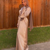 Ramadan Muslim Abayas Satin Maxi Dress Women Solid Color Hijab Dress Turkey Female Eid Abaya Dubai Islam Caftans Robe Kaftan