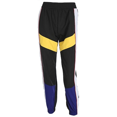 Fashion High Waist Contrast Color Pants Women 2022 Summer Hot Pencil Pants Streetwe Cargo Jogger Women Pants Bottom