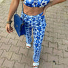 Rapwriter Stylish Floral Print Straight Jeans Female Chic Boyfriend High Waisted Denim Pants For Women Capris Streetwear