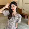 Real S Cost-Effective Lace Floral Dress Women's French Heart