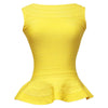 Red Fishtail Rayon Elastic 2022 New Summer Women's Sexy Peplum Long Bandage Top Vest