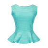 Red Fishtail Rayon Elastic 2022 New Summer Women's Sexy Peplum Long Bandage Top Vest