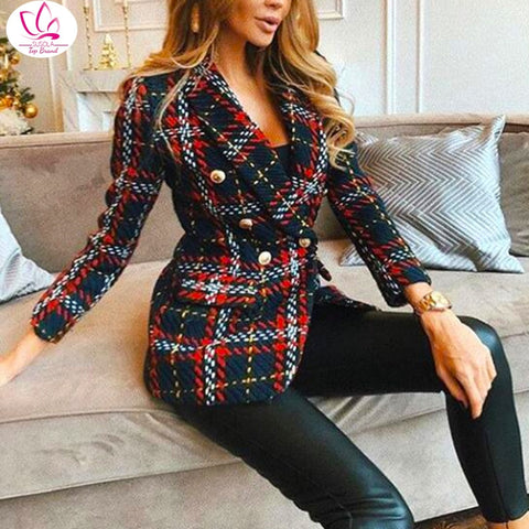 Blazer 2022 Women Spring-Autumn Vintage Tweed Suits Jackets Office Ladies Chic Slim Blazers Girls Tassel Tops Set Coat