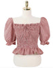Red Plaid Shirts Blouses Design Korea Chic Clothing Short Crop Peplum Off Shoulder Top Camisas Flhjlwoc