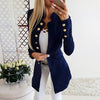 Red Suits Jacket Women Coats Fall Winter 2023 OL Elegant Mock Neck Button Slim Office Ladies Female Chic Long Black Suits TOPS
