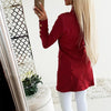 Red Suits Jacket Women Coats Fall Winter 2023 OL Elegant Mock Neck Button Slim Office Ladies Female Chic Long Black Suits TOPS