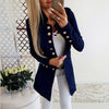 Red Suits Jacket Women Coats Fall Winter 2023 OL Elegant Mock Neck Button Slim Office Ladies Female Chic Long Black Suits TOPS