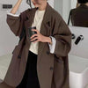 Retro Blazer Women Elegant Coat Oversize Blazer High Street Jacket Casual Solid Women Suit Coat Long Sleeve Veste Femme