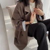 Retro Blazer Women Elegant Coat Oversize Blazer High Street Jacket Casual Solid Women Suit Coat Long Sleeve Veste Femme