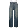 Retro Grunge Denim Jeans Women Fairycore Chic High Waist Trousers Vintage Casual 90s Cute Baggy Cargo Pants Cuteandpsycho
