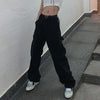 Retro Jeans Women Harajuku Vintage Black Street BF Style Chic College Teens Streetwear All-match Loose Femme Trousers