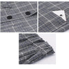 Retro Plaid Blazer Set Single-breasted Jacket & Pencil Skirt 2 Pieces Skirt Suit Female Office Ladies Blazer Suit two piece set