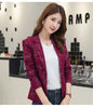 Retro Spring Casual All-match Women Blazers Jackets Work Office Lady Suit Autumn Korea  Slim Business Short Blazers Coat