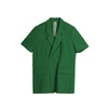 Retro Spring and Summer 2023 Short-sleeved Green Suit Jacket Women's Thin Temperament Casual Small Suit Jacket