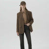 Women's Retro Wool Temperament Herringbone Woolen Blazer Half Skirt Suit