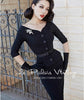 Retro elegant Three Quarter sleeve jacket ladies high waist half body goddess suit skirt female autumn
