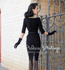 Retro elegant Three Quarter sleeve jacket ladies high waist half body goddess suit skirt female autumn