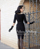 Retro elegant Three Quarter sleeve jacket ladies high waist half body goddess suit skirt female autumn