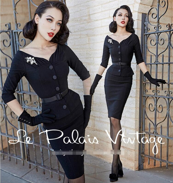 Retro elegant Three Quarter sleeve jacket ladies high waist half body goddess suit skirt female autumn