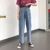 Retro jeans women's spring and autumn dress 2022 insbf high waist SLIM STRAIGHT pants wide leg pants