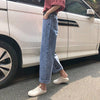 Retro jeans women's spring and autumn dress 2022 insbf high waist SLIM STRAIGHT pants wide leg pants