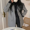 Retro single-breasted blazer jacket 2022 autumn and winter woolen suit jacket Korean women's clothing