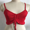 Ribbed Bow Tie Camisole Tank Tops Women Summer Basic Crop Top Streetwear Fashion 2022 Solid Color Girls Cropped Tees Camis