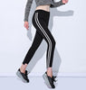 Plus Size S-6XL Leggings Women Gothic Side Striped Legging Stretch High Waist Black Leggins Pants RZF1448
