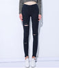 Ripped Plus Size 6XL Leggings Women Pants Black Punk Thick Jeggings High Waist Legging Slim Trousers RZF1482